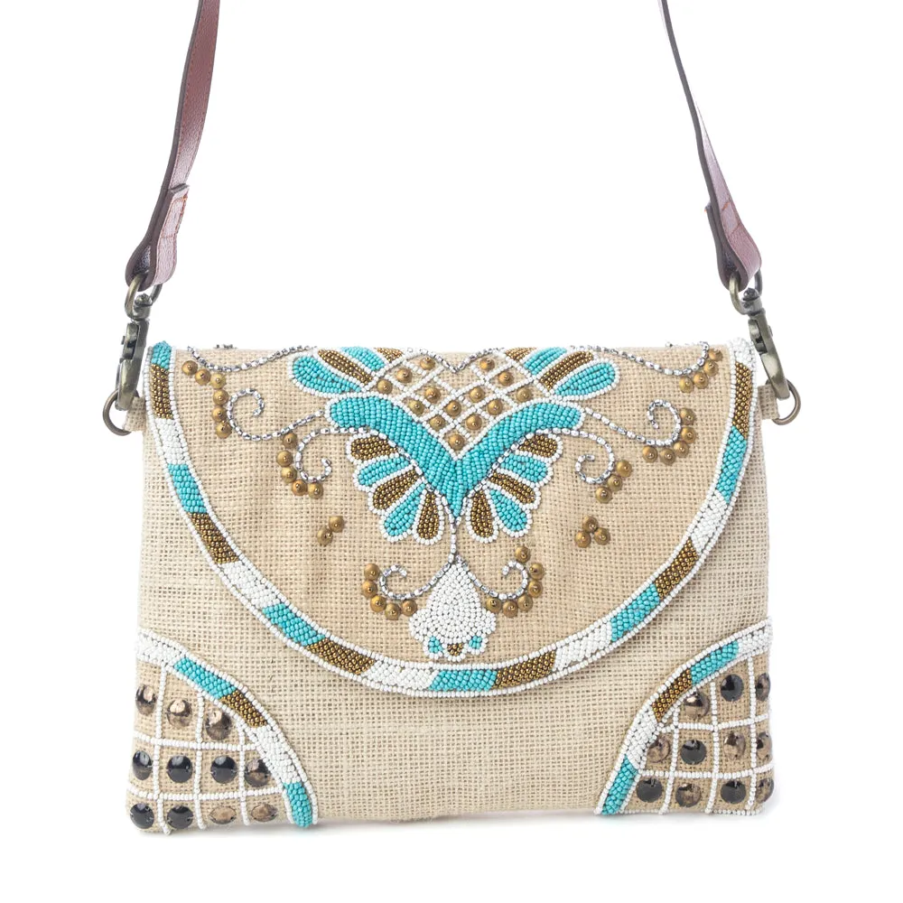 Desert Phoenix Crossbody Bag in Aqua Jewel sold by Myra Bag