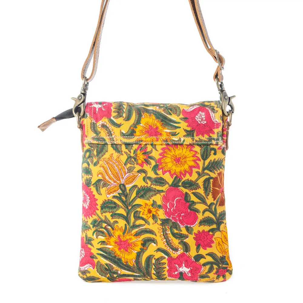 Rosé Carnival Crossbody Bag in Peony Gold sold by Myra Bag product image thumbnail 3