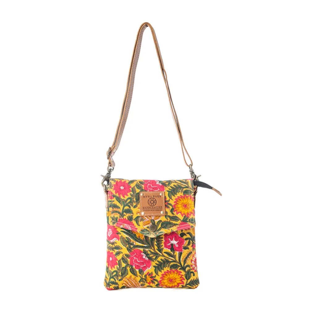 Rosé Carnival Crossbody Bag in Peony Gold sold by Myra Bag product image thumbnail 4