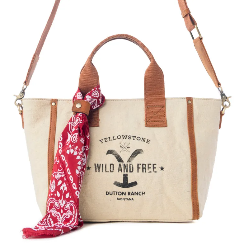 Yellowstone Echo Valley Ivory Crossbody Bag with Scarf sold by Myra Bag