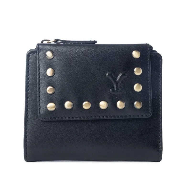 Yellowstone Westmere Studded Credit Card Holder in Ash sold by Myra Bag