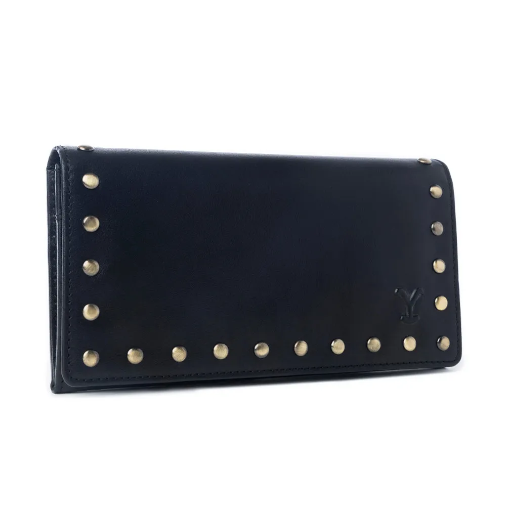 Yellowstone Caldera Leather Wallet with Rivets in Ash sold by Myra Bag product image thumbnail 2