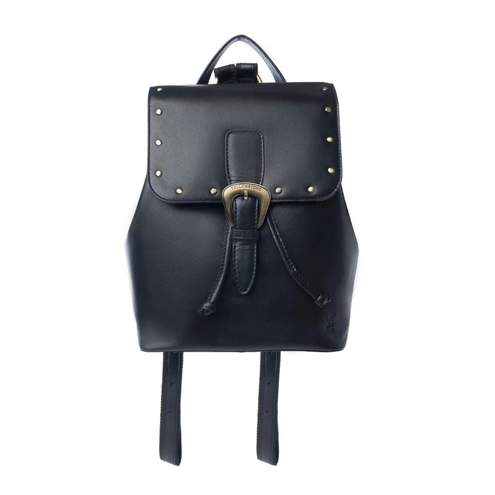 Yellowstone Longhorn Ash Studded Leather Backpack sold by Myra Bag