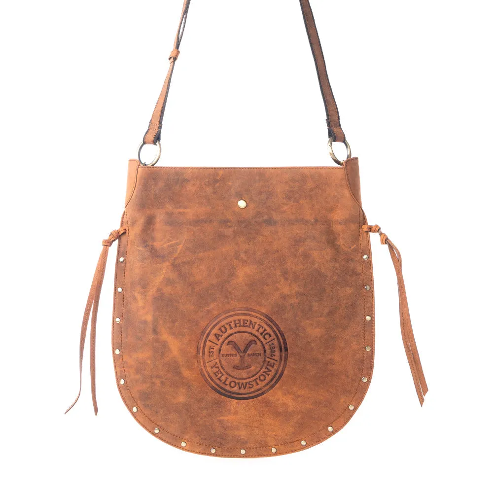 Yellowstone Amber Frontier Studded Sling Bag sold by Myra Bag