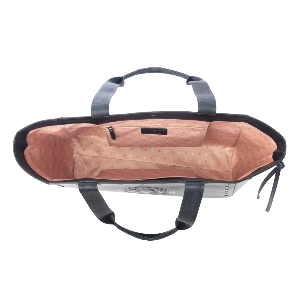 Yellowstone Legacy Studded Leather Tote in Ash sold by Myra Bag product image thumbnail 4