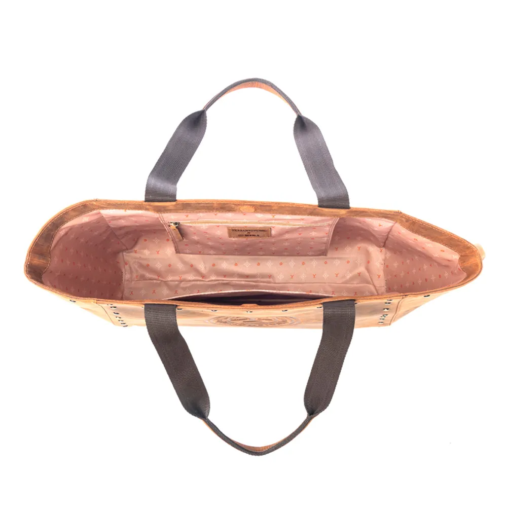 Yellowstone Legacy Studded Leather Tote in Amber sold by Myra Bag product image thumbnail 4