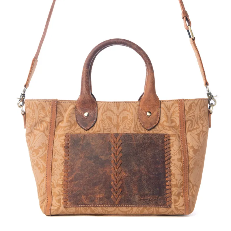 Yellowstone Wrangler’s Trail Crossbody with Pockets in Amber sold by Myra Bag