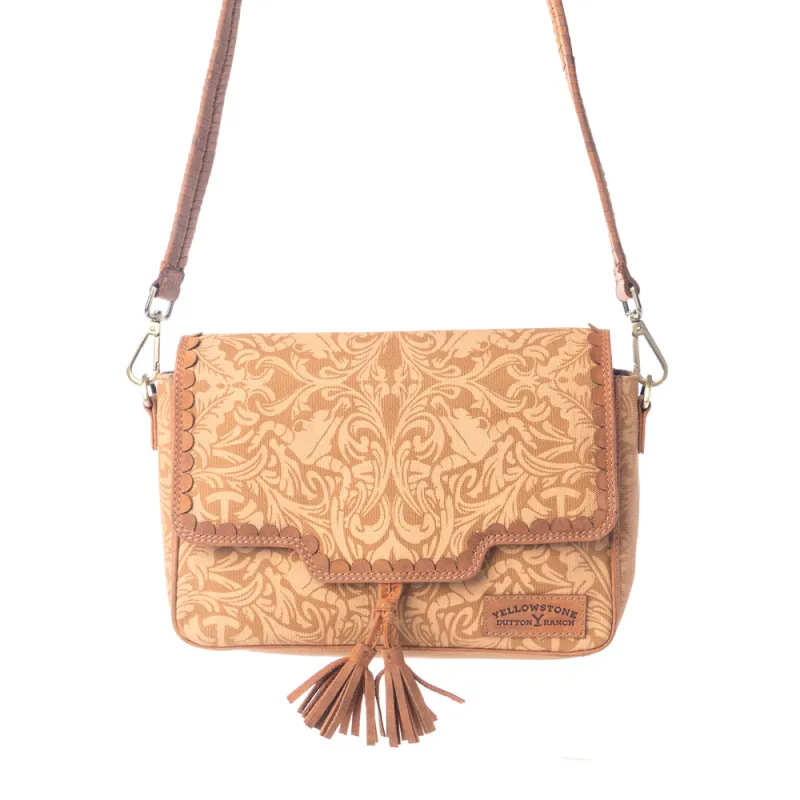 Yellowstone Sierra Amber Tassle Crossbody Bag sold by Myra Bag