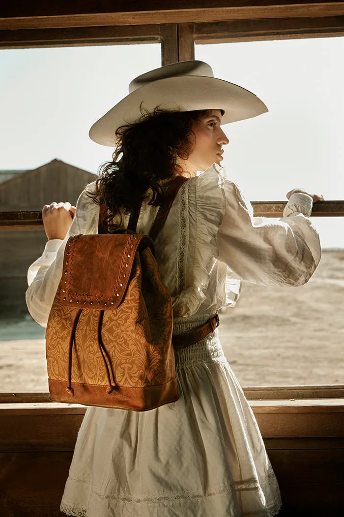 Yellowstone Amber Sienna Drawstring Backpack sold by Myra Bag product image thumbnail 5