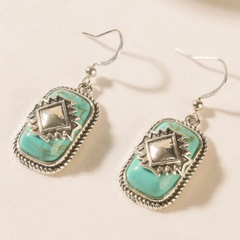 Zenith Stone Earrings in Spirit Blue sold by Myra Bag