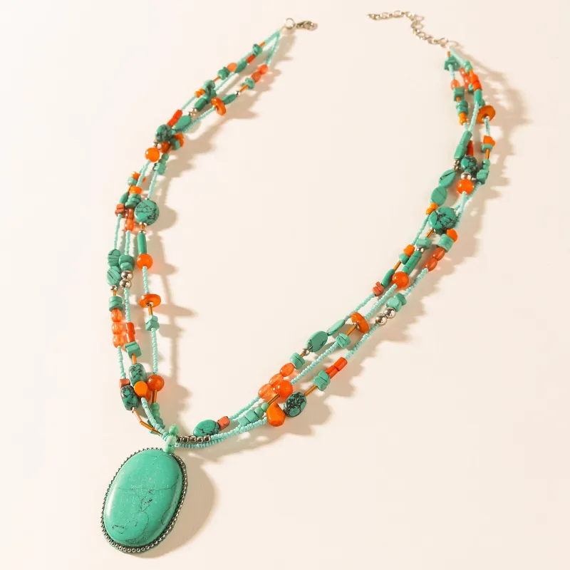 Prairie Jewel Pendant Necklace in Sierra Sky sold by Myra Bag