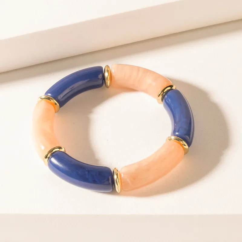 Midnight Western Axis Bracelet in Blush Quartz sold by Myra Bag