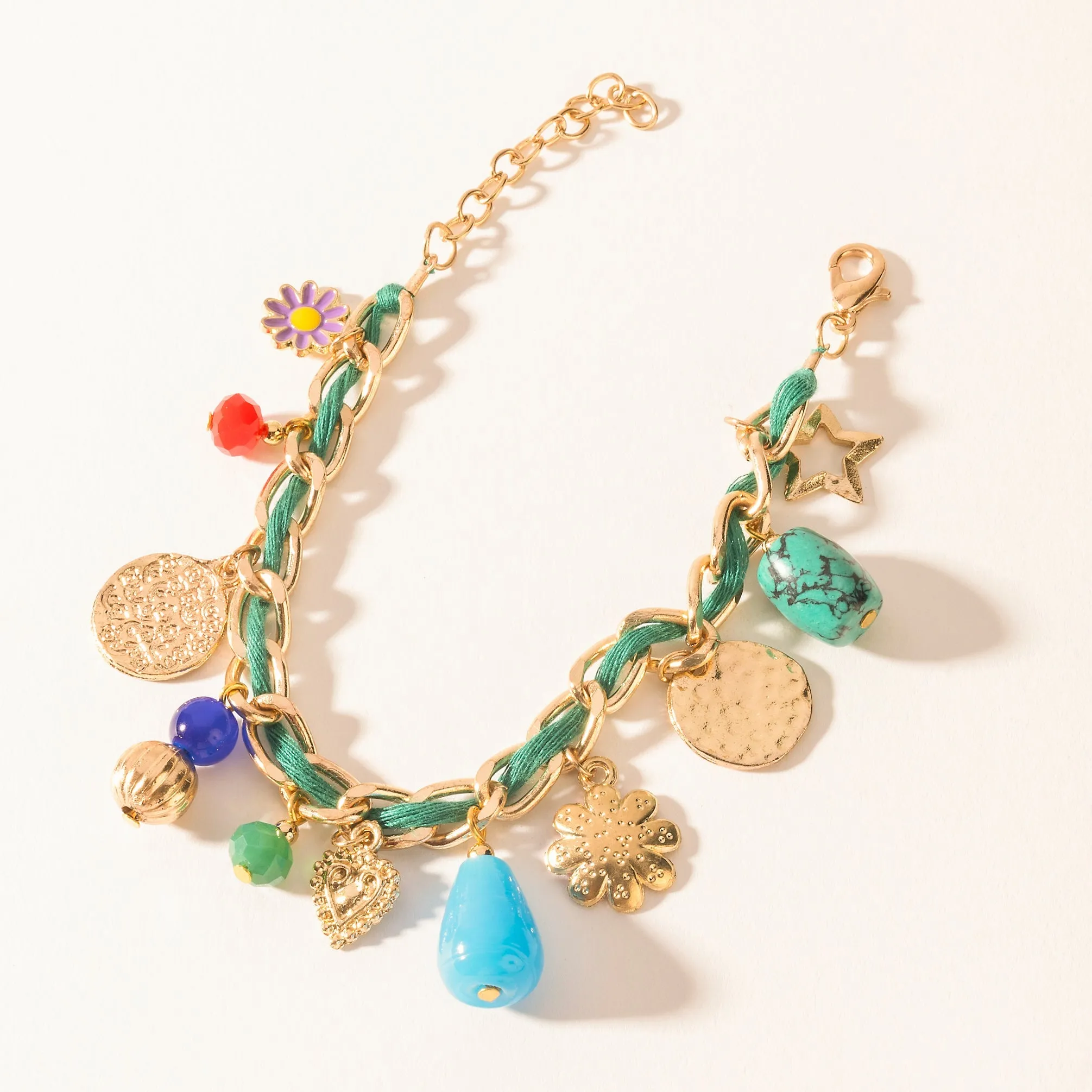 Trail Treasure Charm Bracelet in Canyon Turquoise sold by Myra Bag