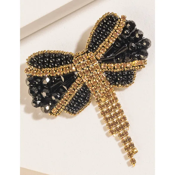 Evening Grace Bow Brooch in Gilded Gold sold by Myra Bag product image thumbnail 2