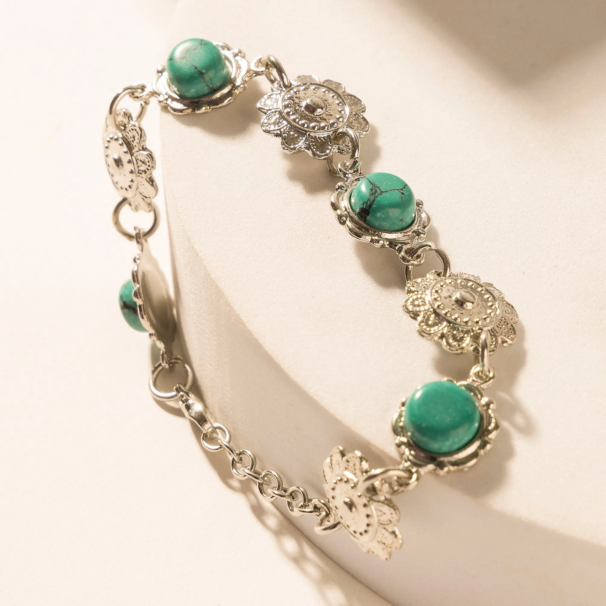 Sunset Trails Bracelet Set in Mint Sky Silver sold by Myra Bag product image thumbnail 3