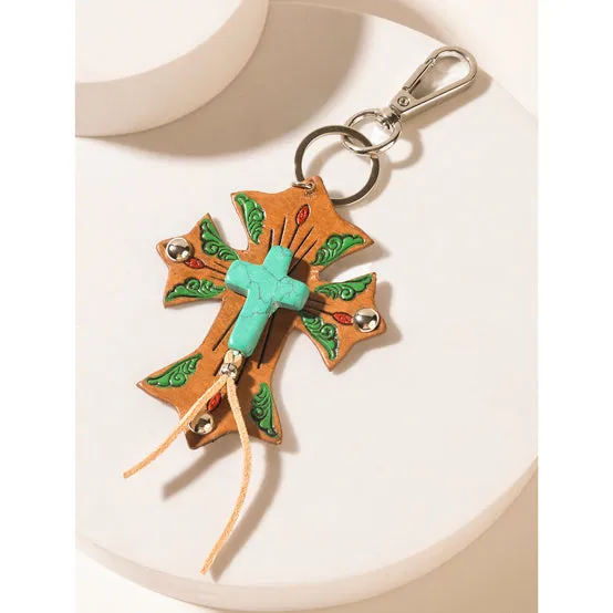 Solana Faith Keychain in Oasis Stone sold by Myra Bag