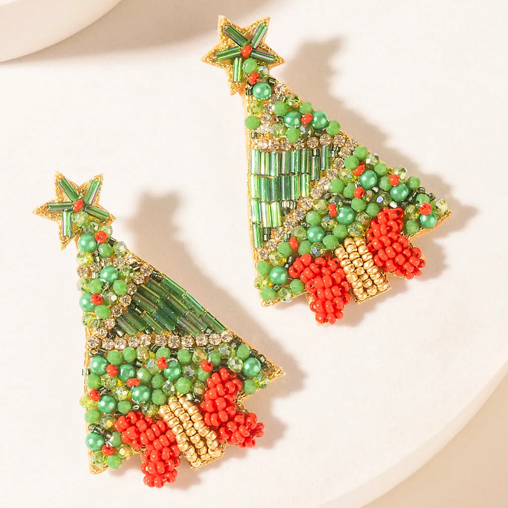 Starry Noel Charm Earrings in Pine Green sold by Myra Bag