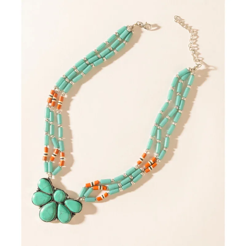 Blue Mirage Necklace in Ocean Blue sold by Myra Bag