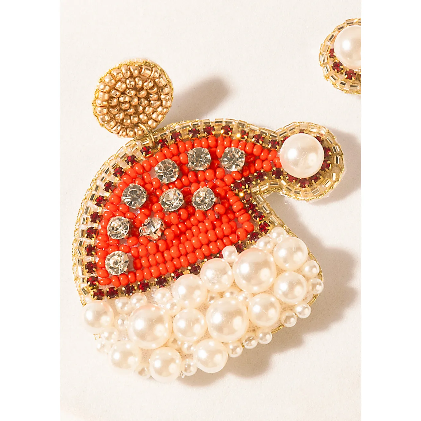 Merry Pearlshine Charm Earrings in Ivory Scarlet sold by Myra Bag product image thumbnail 2