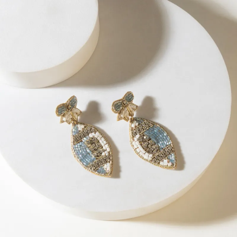 Crystal Bloom Earrings in Twilight Blue sold by Myra Bag