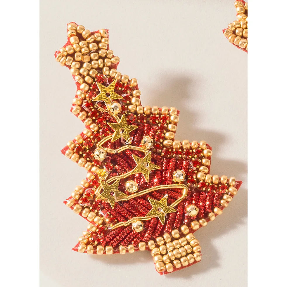 Starfall Pine Charm Earrings in Blush Red sold by Myra Bag product image thumbnail 2