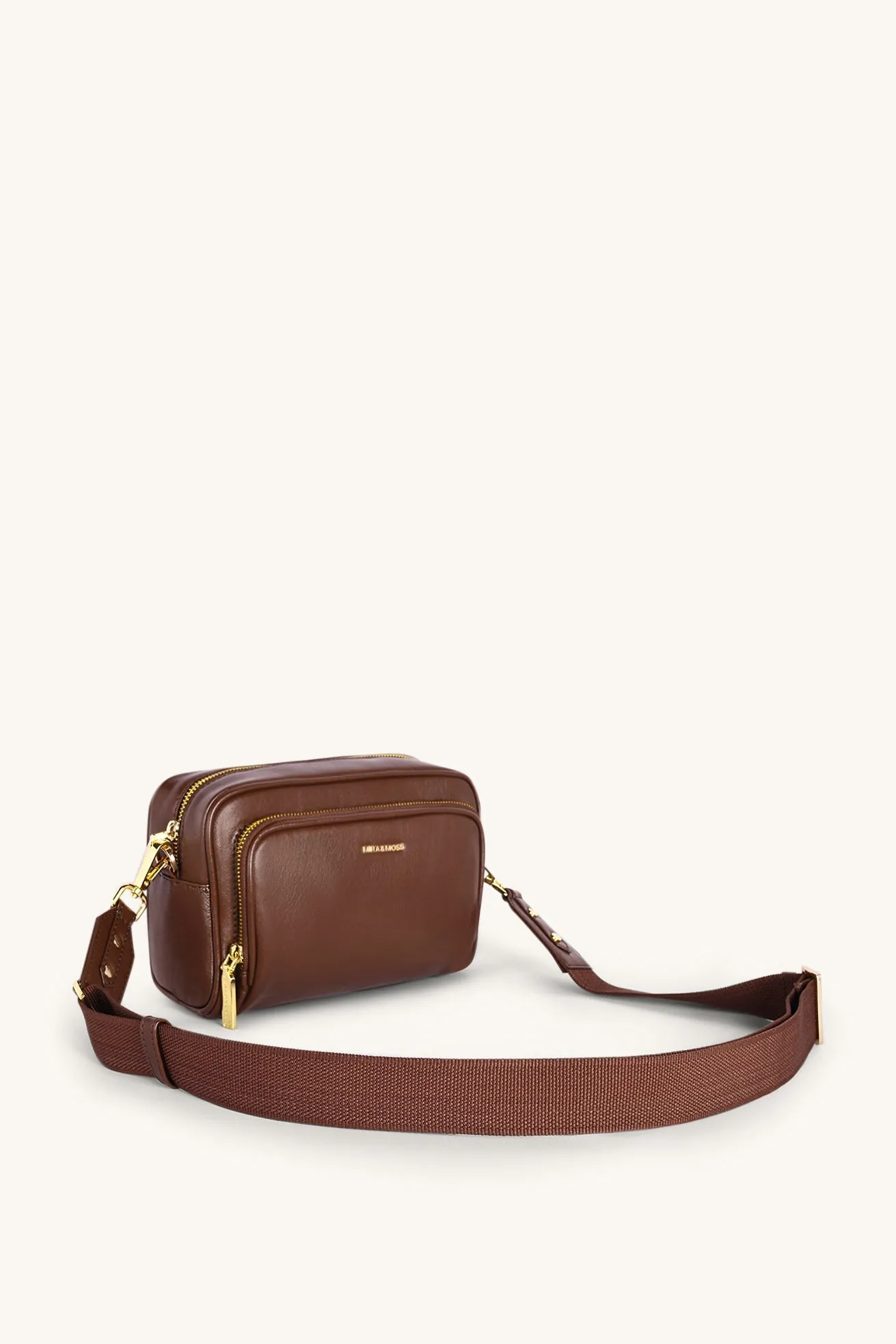 Mira & Moss Lucienne Crossbody Bag - Shiny Chocolate Brown sold by Myra Bag product image thumbnail 2