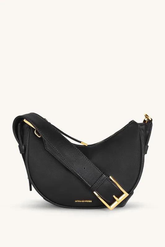 Mira & Moss Sabine Crescent Crossbody Bag - Black sold by Myra Bag