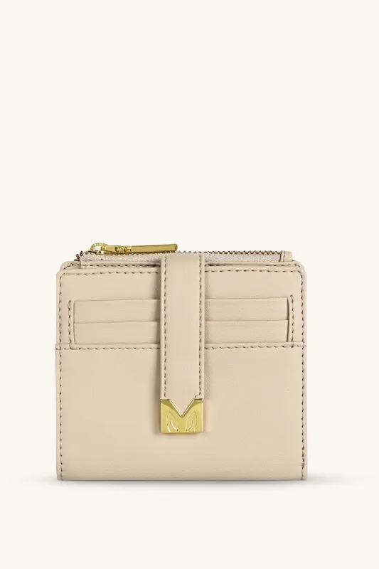Mira & Moss Regina Compact Wallet - Light Taupe sold by Myra Bag