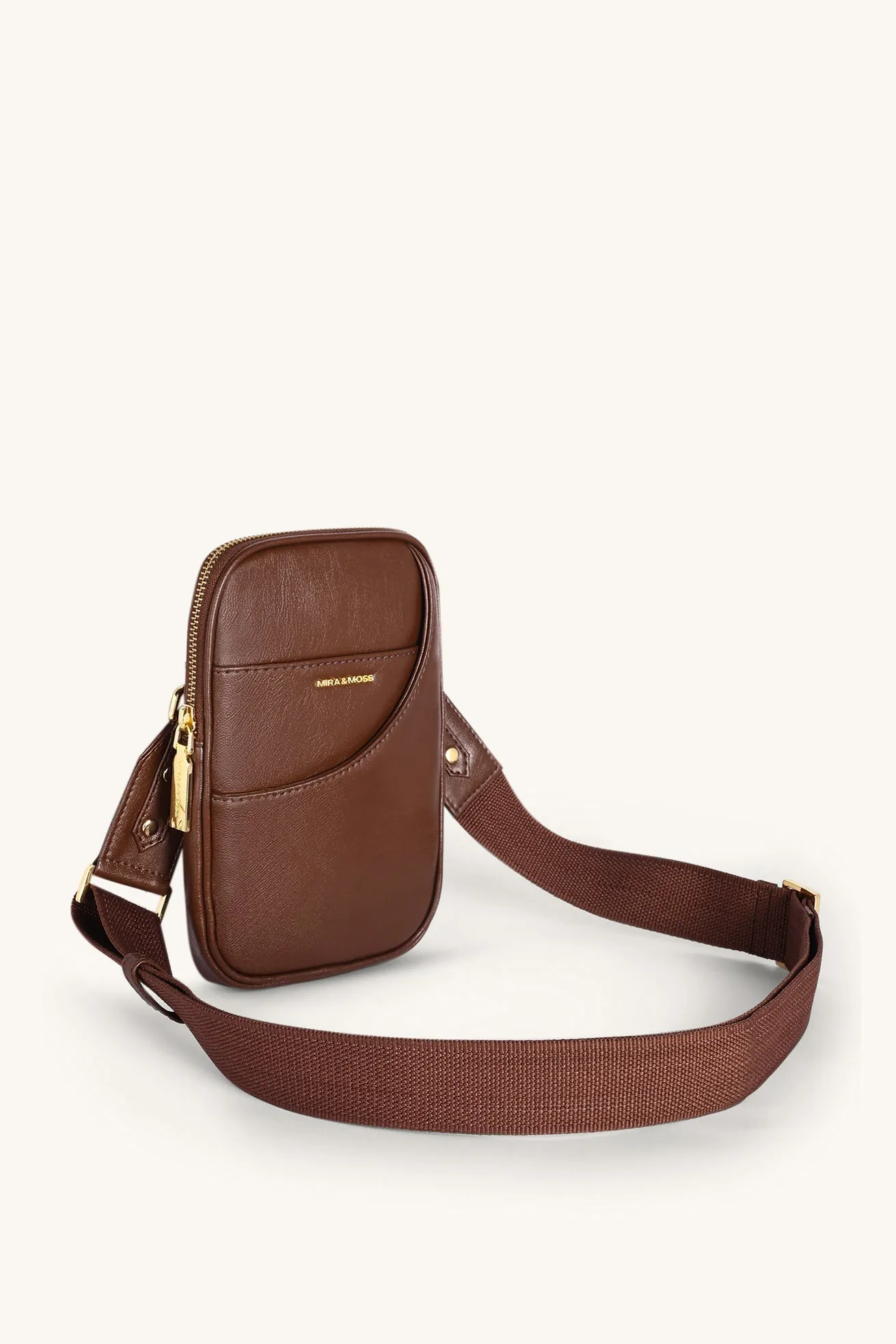Mira & Moss Iris Mini-Crossbody Bag - Shiny Chocolate Brown sold by Myra Bag product image thumbnail 3