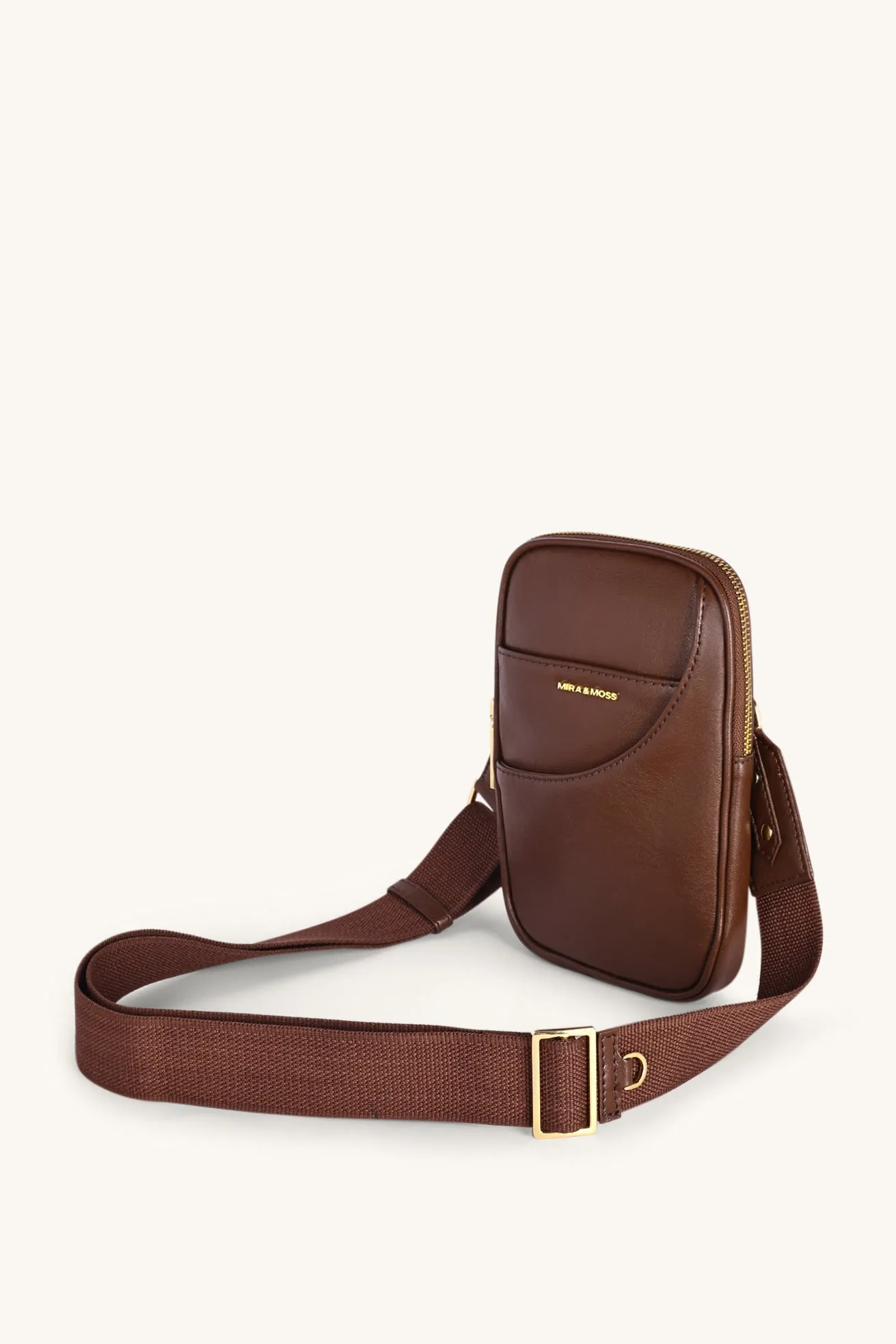 Mira & Moss Iris Mini-Crossbody Bag - Shiny Chocolate Brown sold by Myra Bag product image thumbnail 2