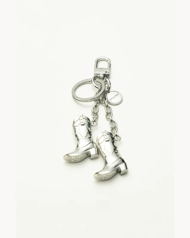 LW - Boots Bag Charm - Concho Silver sold by Myra Bag