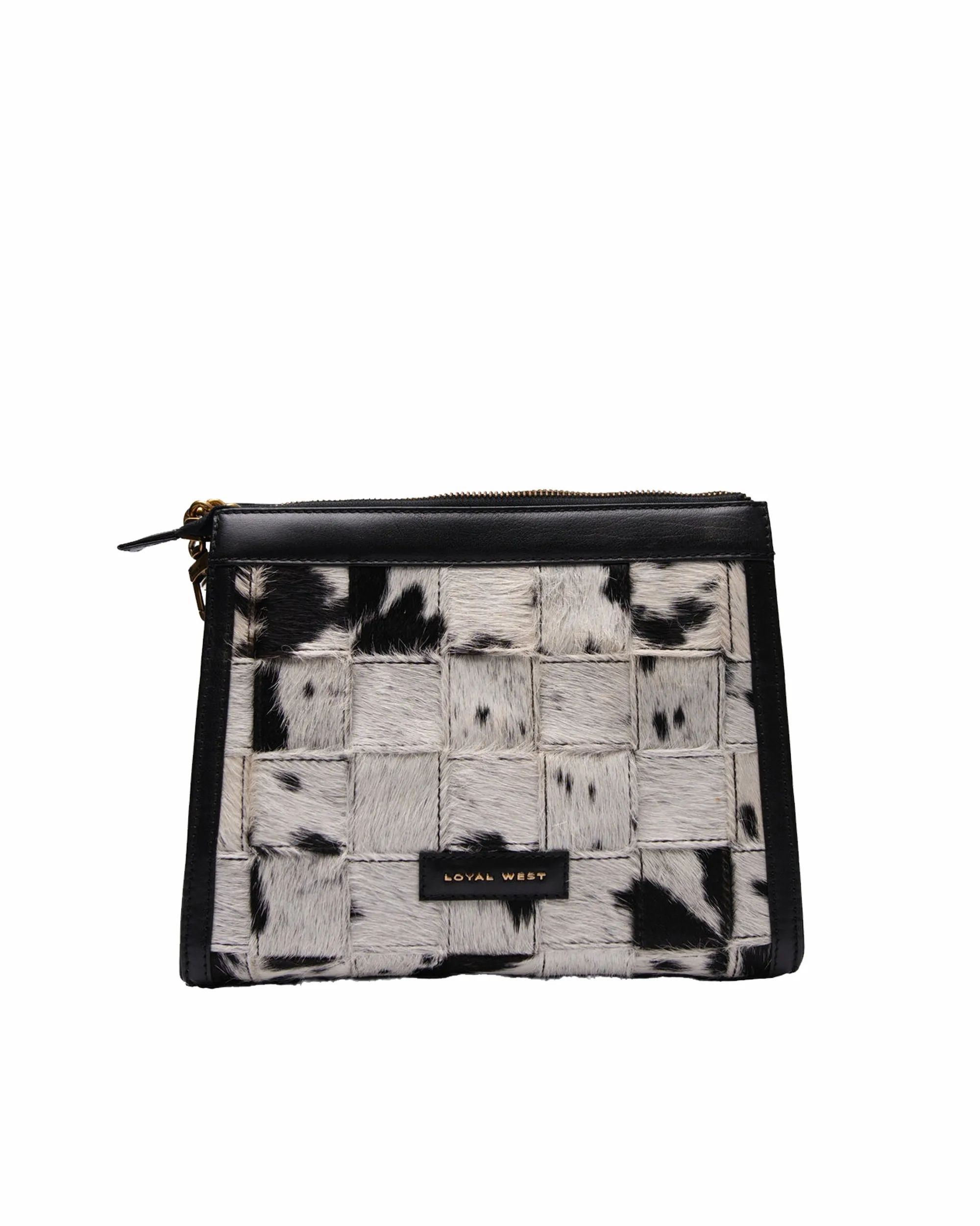 LOYAL WEST SCRAPPY MEDIUM CHAIN BAG IN COWHIDE AND BLACK CALFSKIN sold by Myra Bag product image thumbnail 4