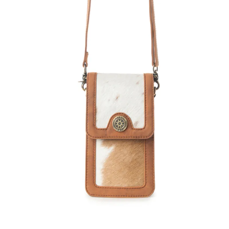 Myra Lasso Lane Hairon Leather Bag in Chestnut Hide made by Myra Bag
