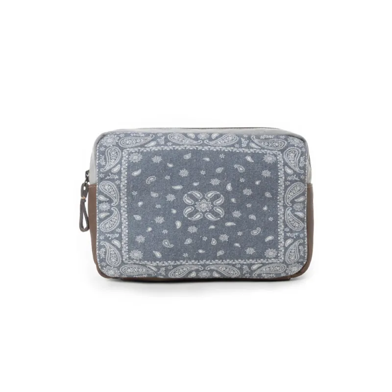Myra Paisley Plains Pouch in Bandana Blue sold by Myra Bag