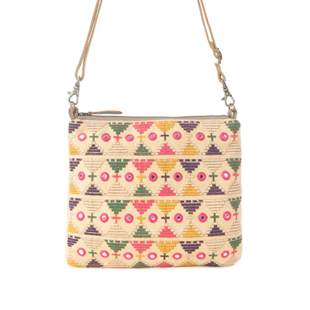 Myra Western Fiesta Crossbody Bag in Boho Saffron sold by Myra Bag