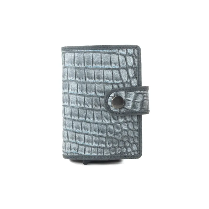 Myra Silver Creek Leather Credit Card Holder in Ashen Grey sold by Myra Bag