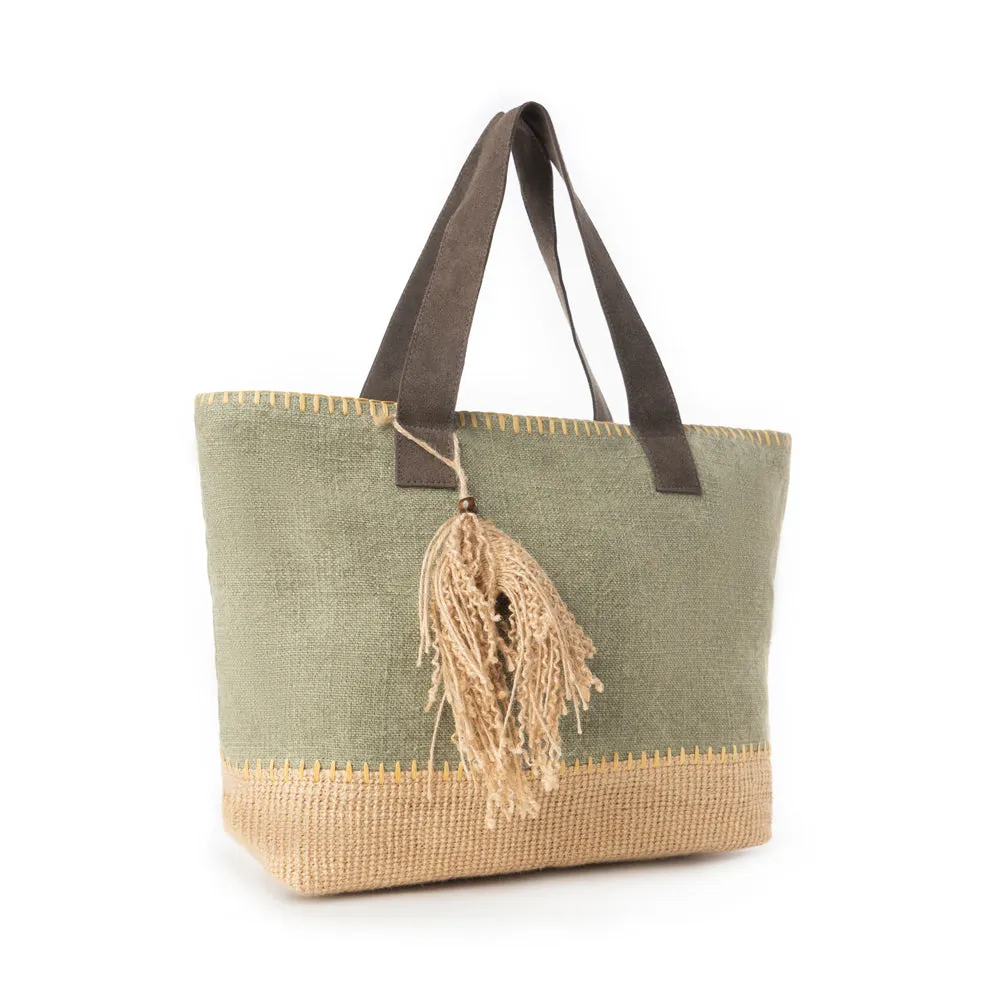 Myra Willow Wanderer Tote Bag in Willow Green sold by Myra Bag product image thumbnail 2