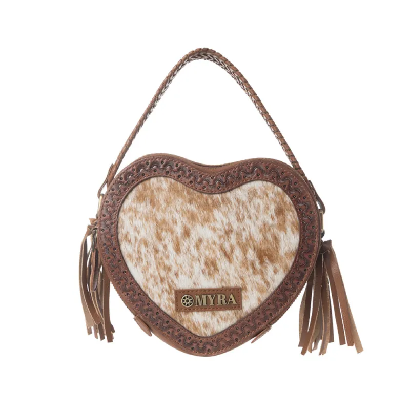 Myra Rodeo Romance Handtooled Leather Bag in Fawn Beige made by Myra Bag
