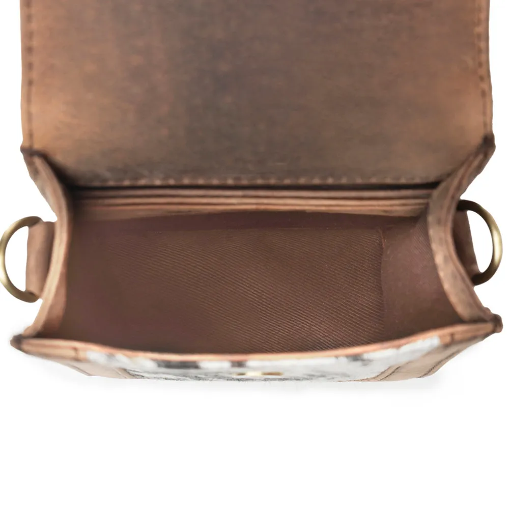 Myra Lasso Lane Hairon Leather Bag in Snowhide sold by Myra Bag product image thumbnail 5