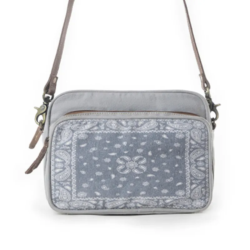 Myra Paisley Plains Pouch in Smoky Ash sold by Myra Bag