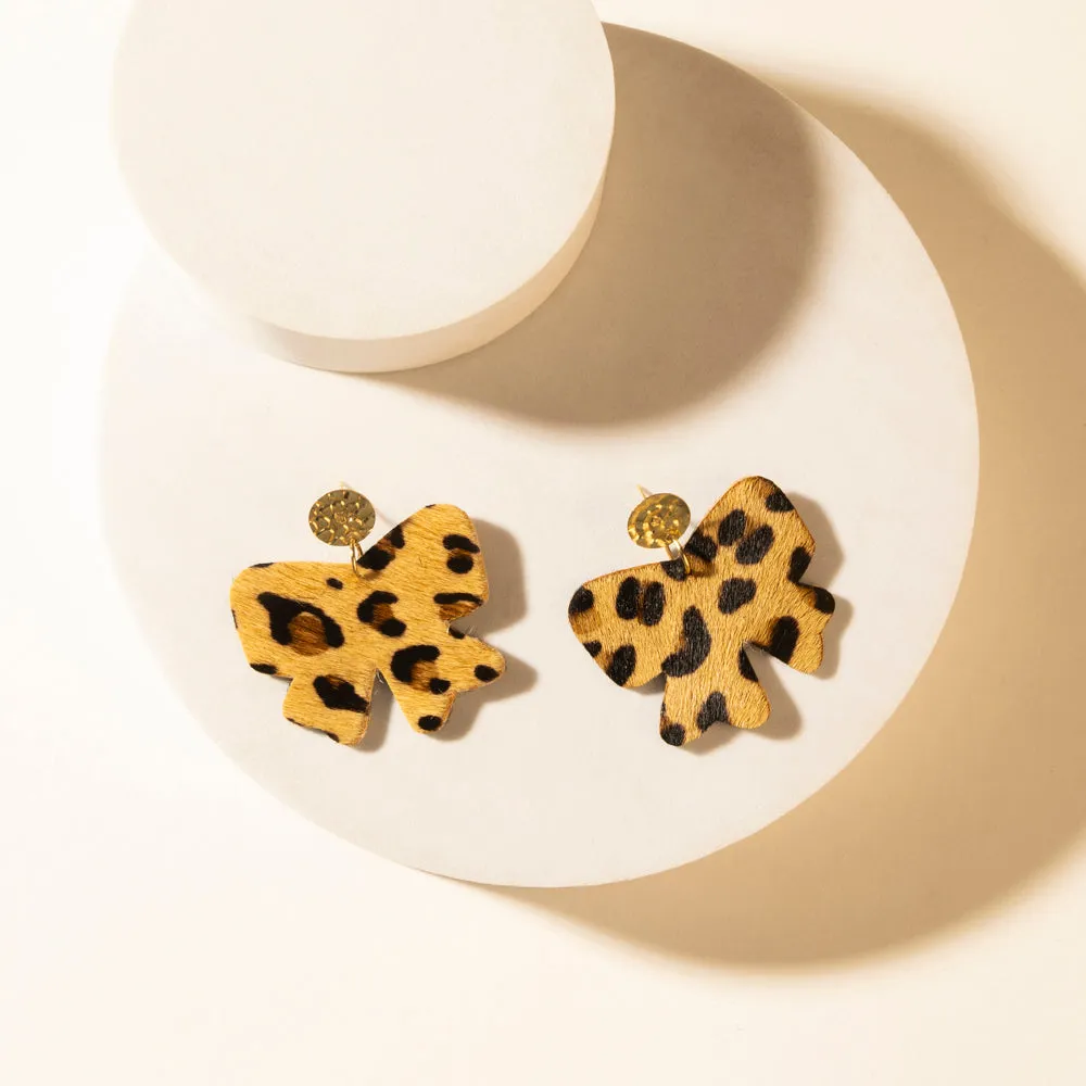 Desert Prowl Hairon Earrings in Savannah Tan sold by Myra Bag