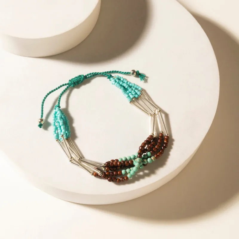 Rustler's Love Beaded Bracelet in Rover Mesa sold by Myra Bag
