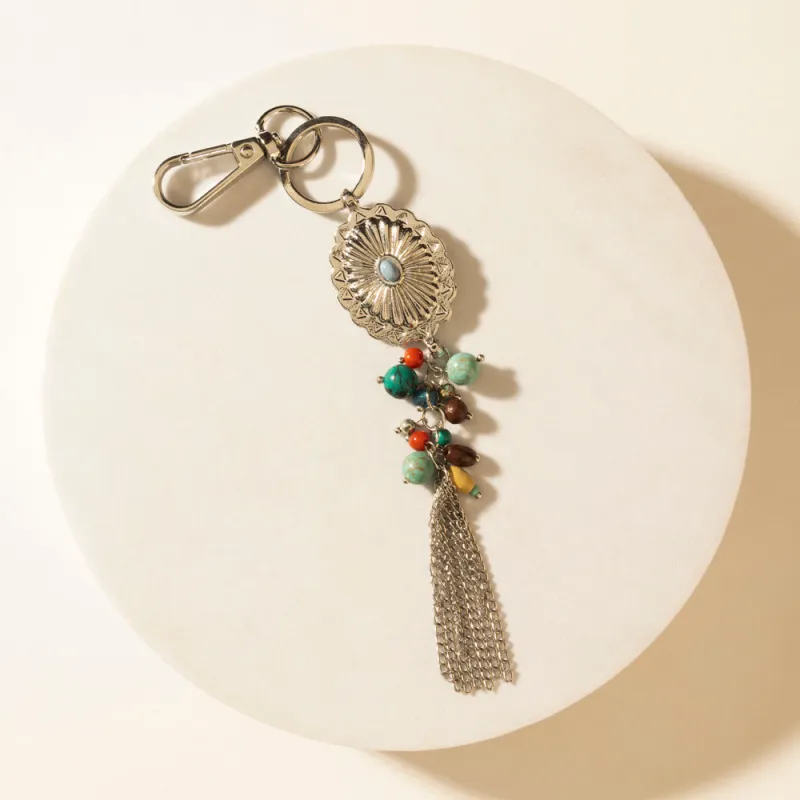 Chili Trail Concho Keychain in Fiesta Mix sold by Myra Bag