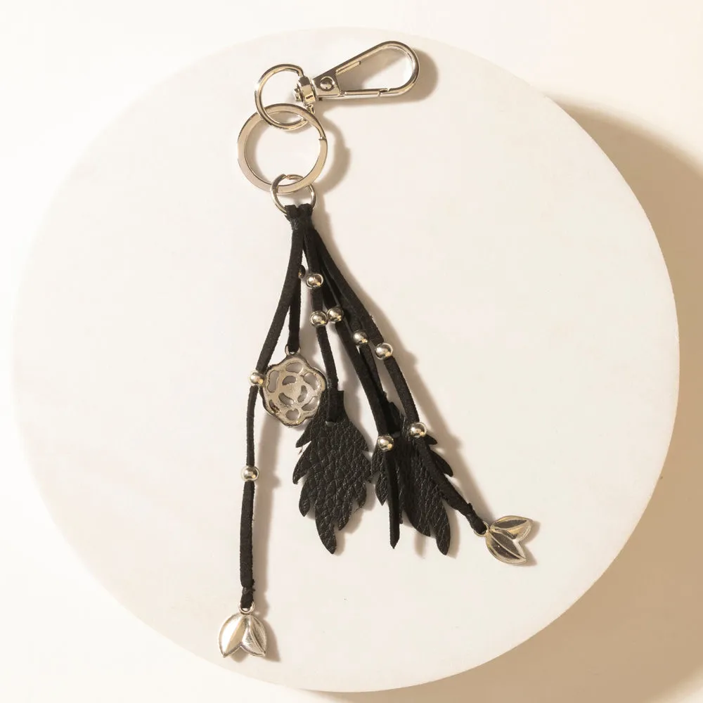 Blackthorn Tassel Keychain in Velvet Black sold by Myra Bag product image thumbnail 2