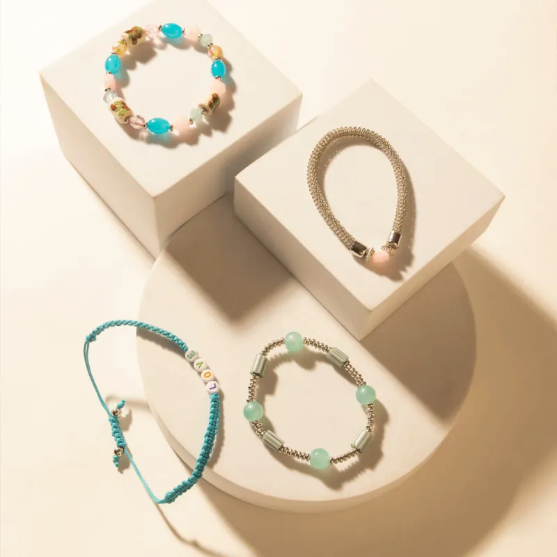 Love Story Stack Bracelet in Lariat Blue sold by Myra Bag