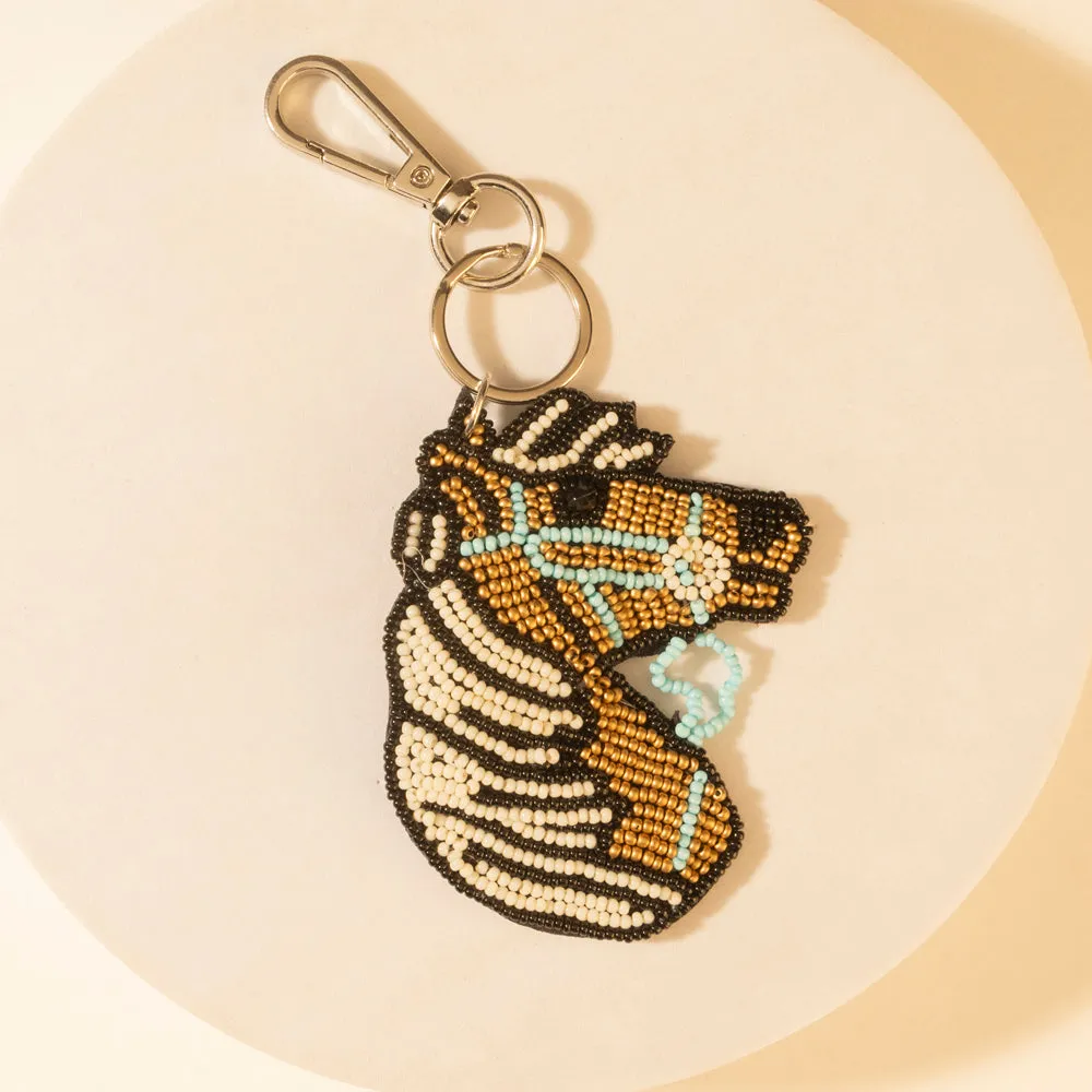 Chief Mustang Keychain in Sable Tan sold by Myra Bag