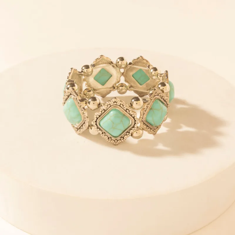 Skystone Elastic Cuff in Creek Blue sold by Myra Bag