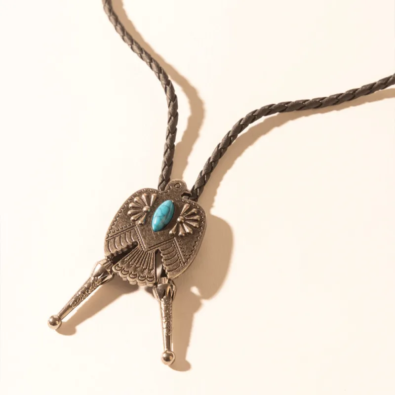 Mystic Skies Bolo Tie in Mesa Turquoise sold by Myra Bag
