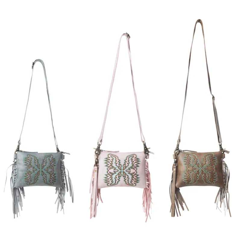 ThunderFly Fringed Leather Bag Variant Combo made by Myra Bag
