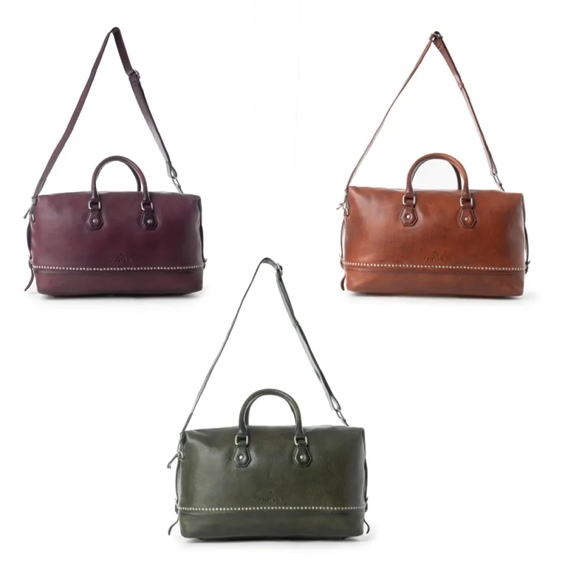 Zidana Sundown Plains Veg Tanned Leather Traveller Bag Variant Combo sold by Myra Bag